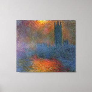 Claude Monet - Kamers van het Parlement Canvas Afdruk