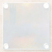 Claude Monet - Kamers van het Parlement Glazen Onderzetter (Achterkant)