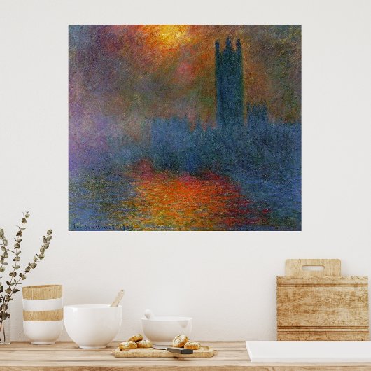 Claude Monet - Kamers van het Parlement Poster (Keuken)