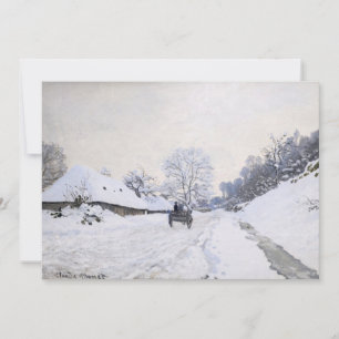 Claude Monet - Kar op de besneeuwde weg bij Honfle Kaart