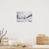 Claude Monet - Kar op de besneeuwde weg bij Honfle Poster (Keuken)