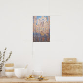 Claude Monet - Kathedraal van Rouen bij zonsonderg Poster (Keuken)