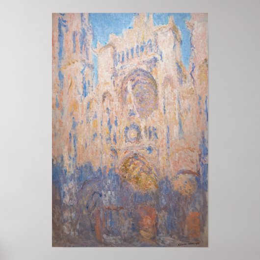 Claude Monet - Kathedraal van Rouen bij zonsonderg Poster (Voorkant)