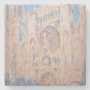 Claude Monet - Kathedraal van Rouen bij zonsonderg Stenen Onderzetter