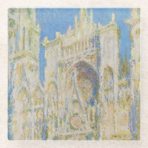 Claude Monet Kathedraal van Rouen Portaal Morgenli Glazen Onderzetter