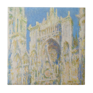 Claude Monet Kathedraal van Rouen Portaal Morgenli Tegeltje