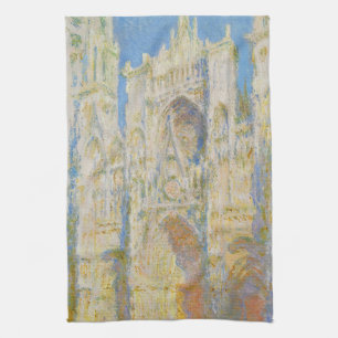 Claude Monet Kathedraal van Rouen Portaal Morgenli Theedoek