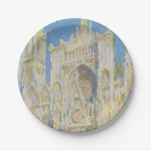 Claude Monet Kathedraal van Rouen Portiek Morgenli Papieren Bordje