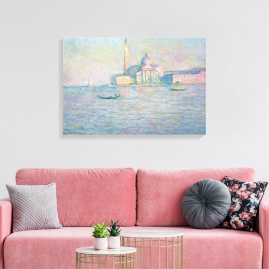 Claude Monet - Kerk van San Giorgio Maggiore Canvas Afdruk (Insitu (Woonkamer))