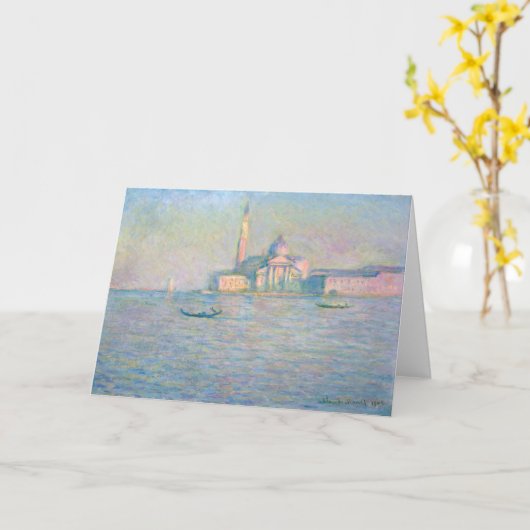 Claude Monet - Kerk van San Giorgio Maggiore Kaart (Gele Bloem)