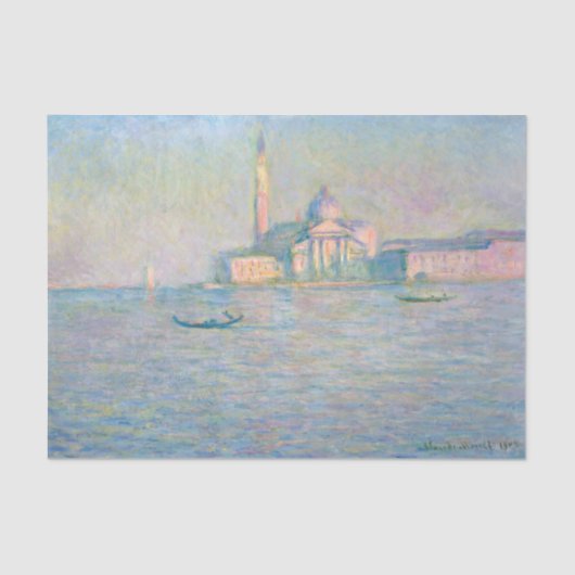 Claude Monet - Kerk van San Giorgio Maggiore Tissuepapier (Voorkant)