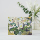 Claude Monet - Kerstmis - Rozen Feestdagenkaart (Staand voorkant)