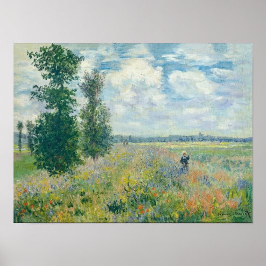 Claude Monet - Klaproosvelden bij Argenteuil (1875 Poster (Voorkant)