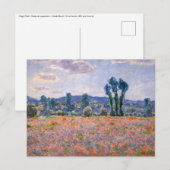 Claude Monet - Klaprozenveld 1890 (Giverny) Briefkaart (Voorkant / Achterkant)