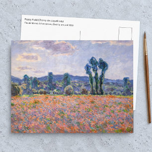 Claude Monet - Klaprozenveld 1890 (Giverny) Briefkaart