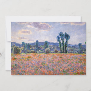Claude Monet - Klaprozenveld 1890 (Giverny) Kaart