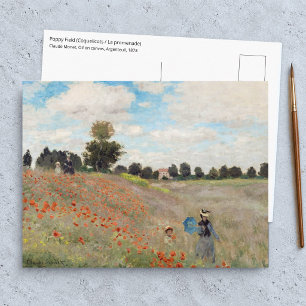 Claude Monet - Klaprozenveld Briefkaart