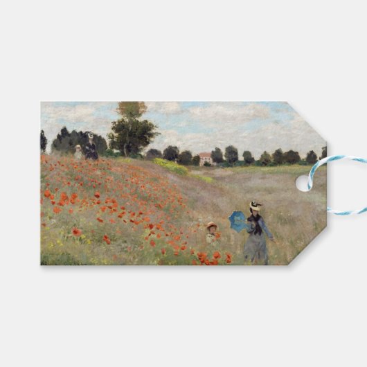 Claude Monet - Klaprozenveld Cadeaulabel (Voorkant (Horizontaal))