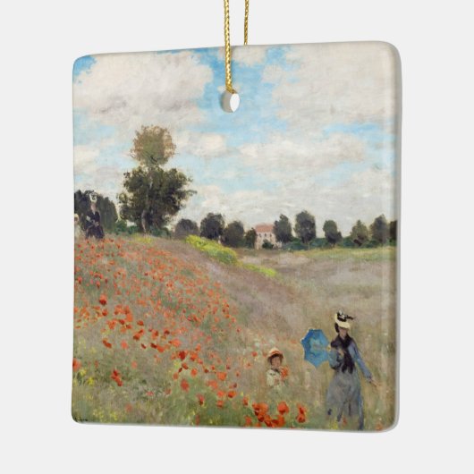 Claude Monet - Klaprozenveld Keramisch Ornament (Links)