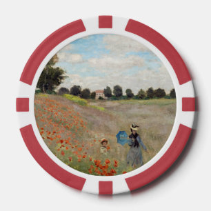 Claude Monet - Klaprozenveld Poker Chips
