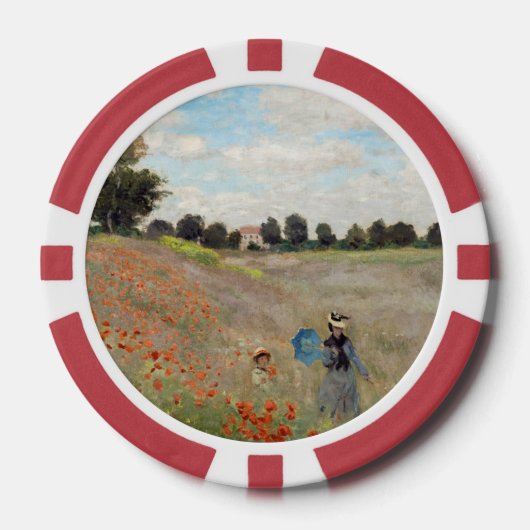 Claude Monet - Klaprozenveld Poker Chips (Voorkant)