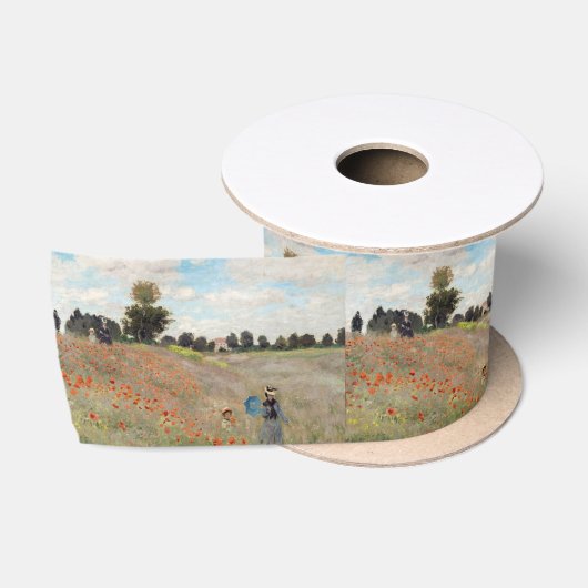 Claude Monet - Klaprozenveld Satijnen Lint (Spoel)