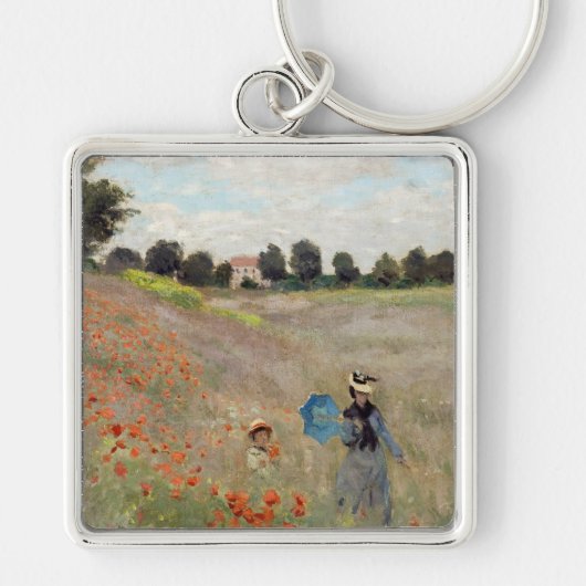 Claude Monet - Klaprozenveld Sleutelhanger (Voorkant)
