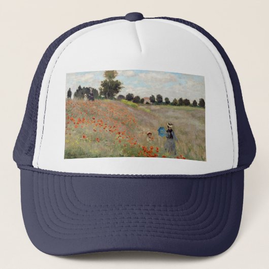 Claude Monet - Klaprozenveld Trucker Pet (Voorkant)