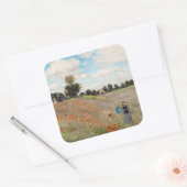 Claude Monet - Klaprozenveld Vierkante Sticker (Envelop)