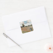 Claude Monet - Klaprozenveld Vierkante Sticker (Envelop)