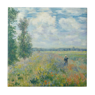 Claude Monet - Klaprozenvelden bij Argenteuil (187 Tegeltje