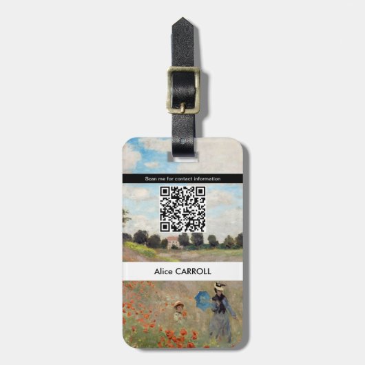 Claude Monet - Klapveld Bagagelabel (Voorkant verticaal)