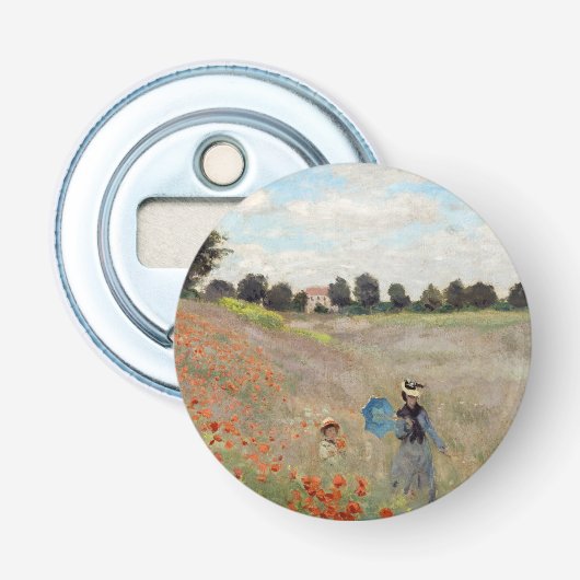 Claude Monet - Klapveld Button Flesopener (Voorkant)