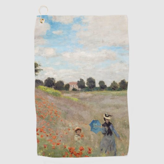 Claude Monet - Klapveld Golfhanddoek (Voorkant)
