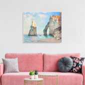 Claude Monet - Kliffen bij Etretat Canvas Afdruk (Insitu (Woonkamer))