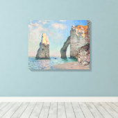 Claude Monet - Kliffen bij Etretat Canvas Afdruk (Insitu (Houten vloer))