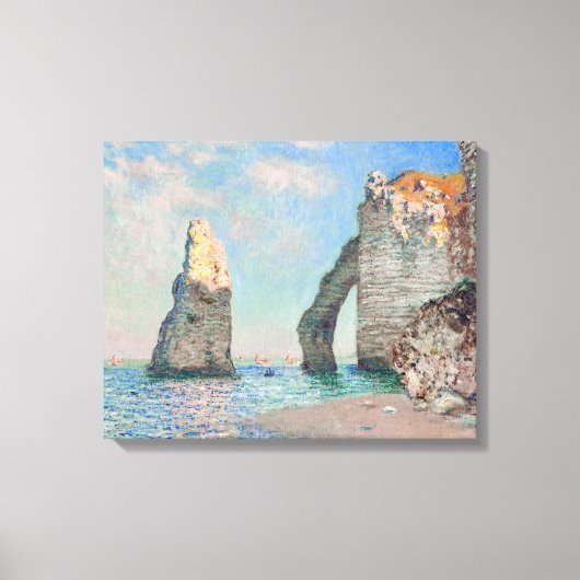 Claude Monet - Kliffen bij Etretat Canvas Afdruk (Voorkant)