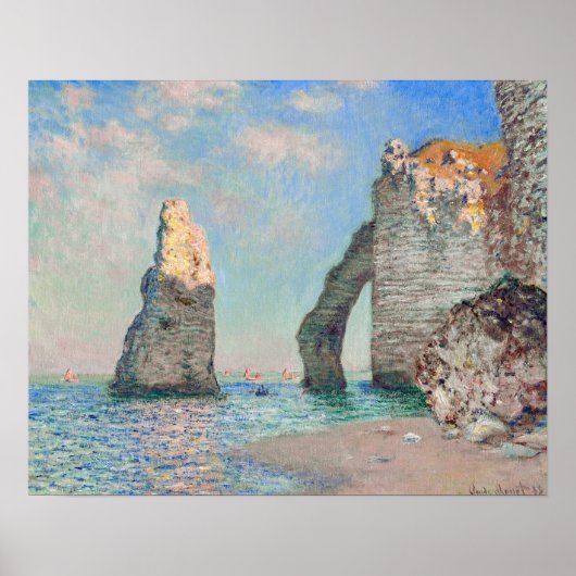 Claude Monet - Kliffen bij Etretat Poster (Voorkant)