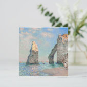 Claude Monet - Kliffen op Etretat Bedankkaart (Staand voorkant)