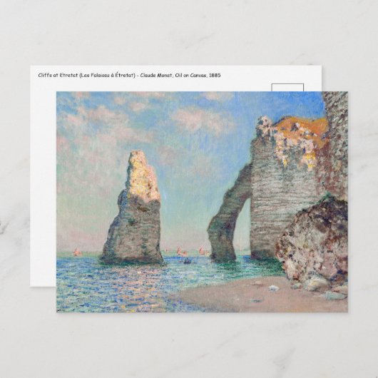 Claude Monet - Kliffen op Etretat Briefkaart (Voorkant / Achterkant)