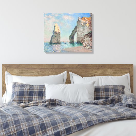 Claude Monet - Kliffen op Etretat Canvas Afdruk (Insitu (Slaapkamer))