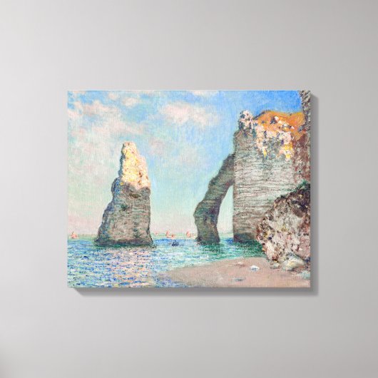 Claude Monet - Kliffen op Etretat Canvas Afdruk (Voorkant)