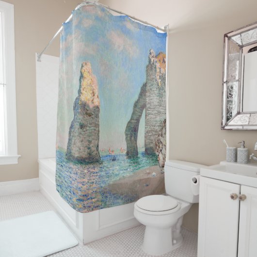 Claude Monet - Kliffen op Etretat Douchegordijn (In situ)
