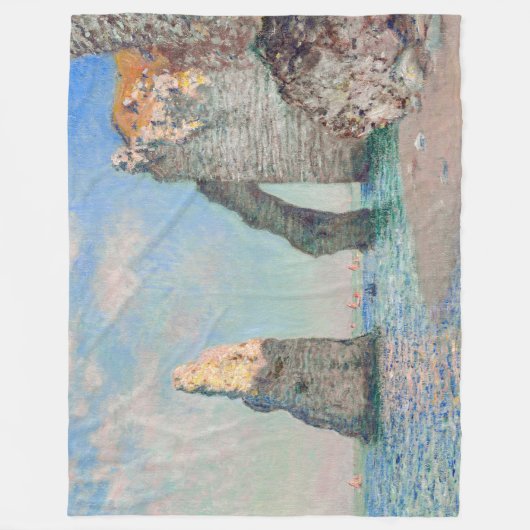 Claude Monet - Kliffen op Etretat Fleece Deken (Voorkant)
