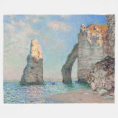 Claude Monet - Kliffen op Etretat Fleece Deken (Voorkant (Horizontaal))