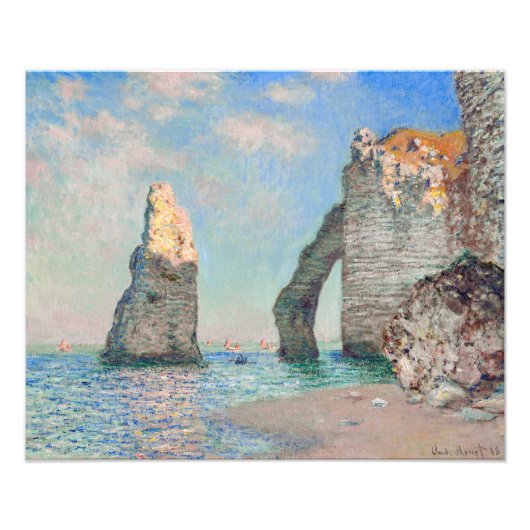 Claude Monet - Kliffen op Etretat Foto Afdruk (Voorkant)