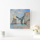 Claude Monet - Kliffen op Etretat Vierkante Klok (Huis)