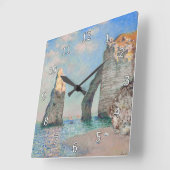 Claude Monet - Kliffen op Etretat Vierkante Klok (Hoek)