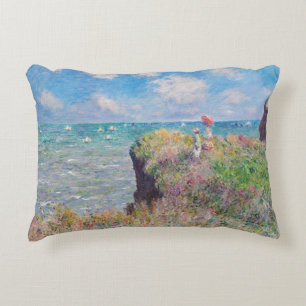 Claude Monet - Klipwandeling bij Pourville Accent Kussen