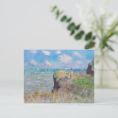 Claude Monet - Klipwandeling bij Pourville Briefkaart (Staand voorkant)